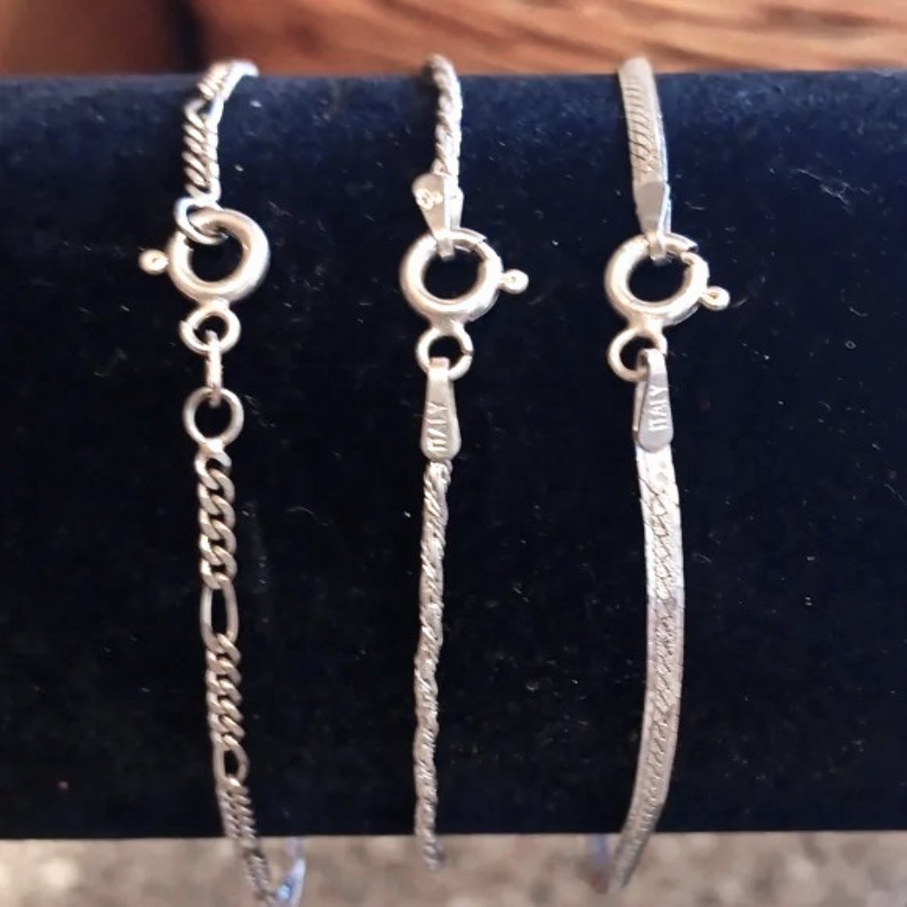 Three Sterling Silver Bracelets 49$